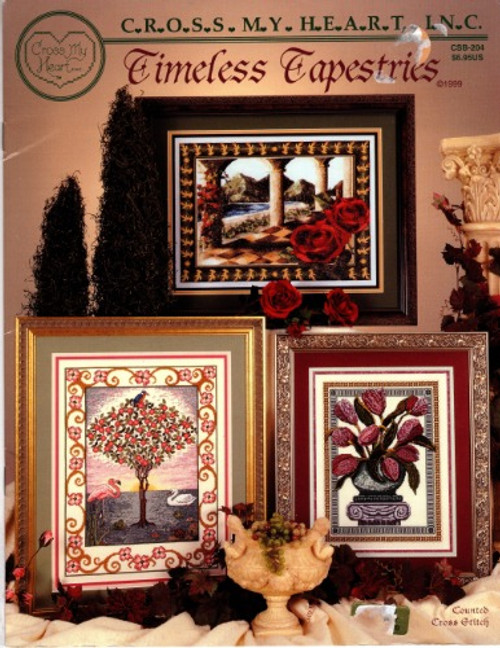 Cross My Heart Timeless Tapestries counted Cross Stitch Pattern booklet. Tulips, Sanctuary, Villa