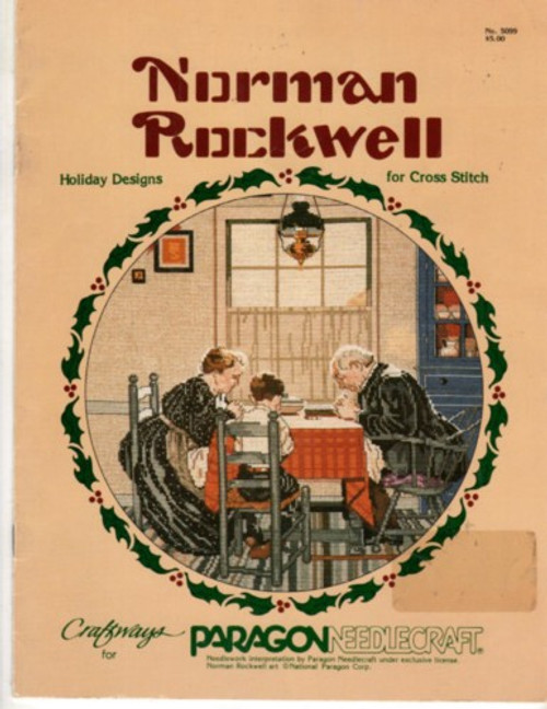 Craftways for Paragon HOLIDAY DESIGNS FOR CROSS STITCH Norman Rockwell (used)