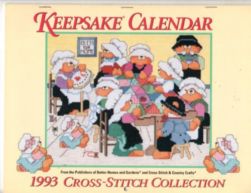 Cross Stitch & Country Crafts KEEPSAKE CALENDAR 1993