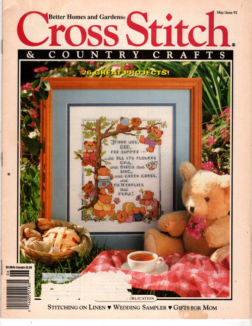 Cross Stitch and Country Crafts Magazine May/June 1992 Cross Stitch Pattern magazine