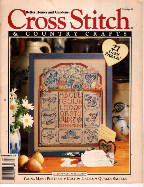 Cross Stitch and Country Crafts Magazine March/April 1993 Cross Stitch Pattern magazine