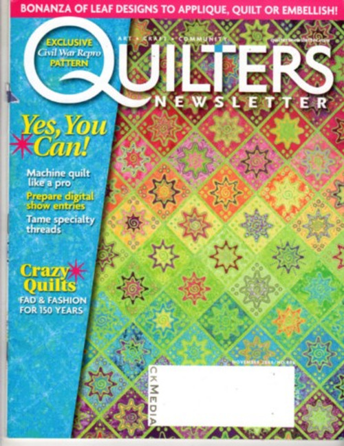 CK Media QUILTER'S NEWSLETTER MAGAZINE November 2008 Vol 39 No 8