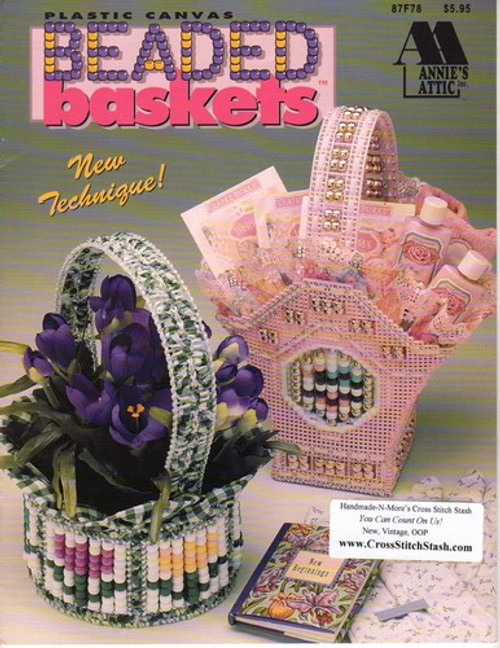 Annie's Attic Plastic Canvas BEADED BASKETS