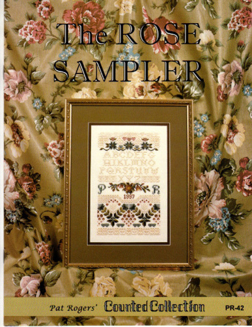 Pat Rogers Counted Collection The Rose Sampler counted cross stitch leaflet