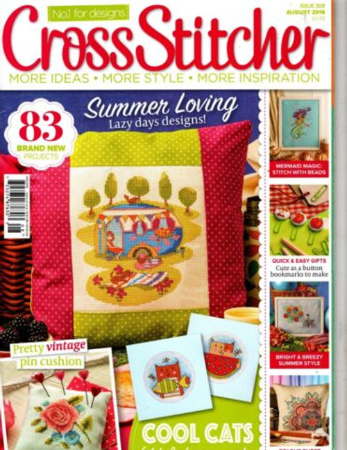 #308 CrossStitcher Magazine UK August 2016 with bonus