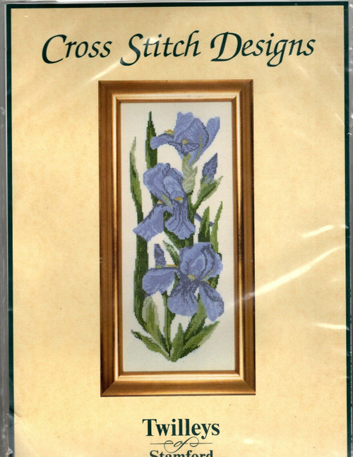 Twilleys of Stamford Irises counted cross stitch kit.  2018. Coral Guest.