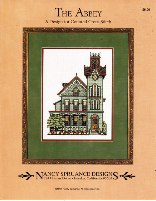 Nancy Spruance Designs The Gingerbread Mansion counted cross stitch pattern leaflet