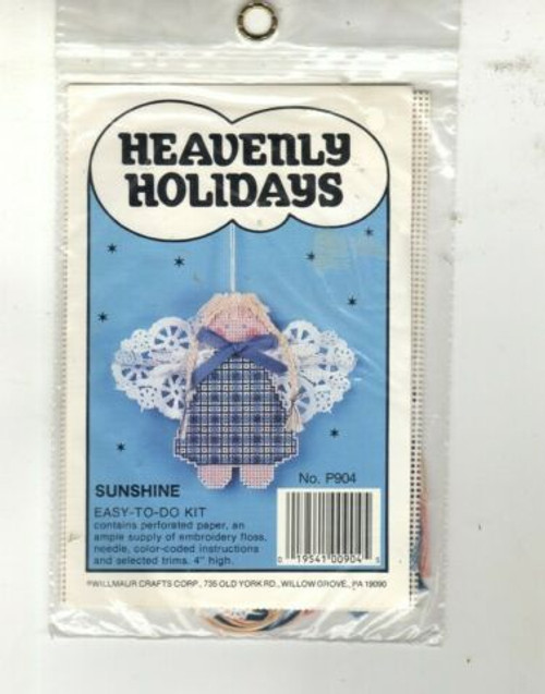 Willmaur HEAVENLY HOLIDAYS Sunshine Angel counted cross stitch perforated paper kit