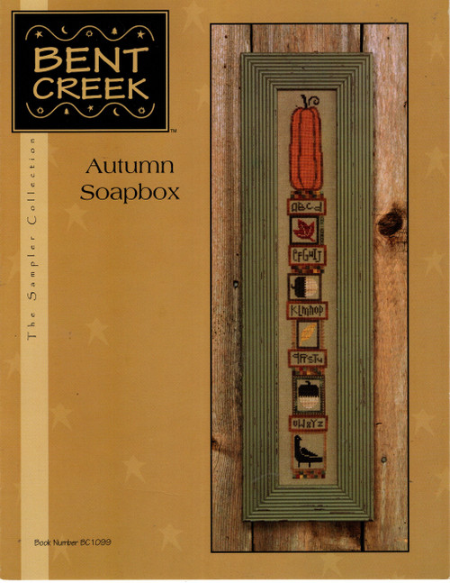 Bent Creek Autumn Soapbox The Sampler Collection counted cross stitch pattern leaflet.