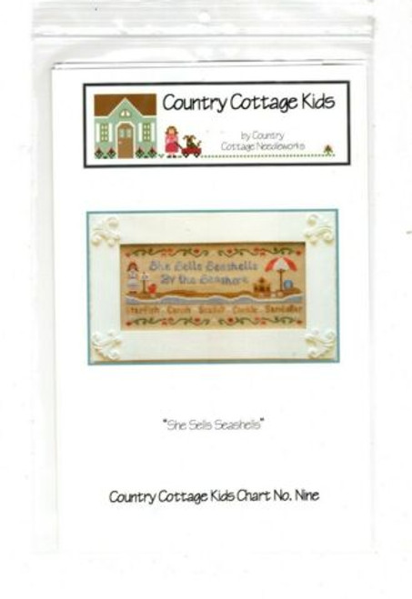 Country Cottage Needleworks She Sells Seashells counted cross stitch chartpack