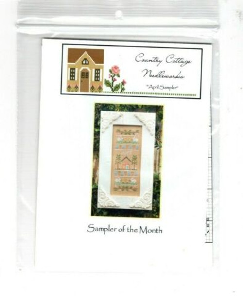 Country Cottage Needleworks Sampler of the Month April counted cross stitch chartpack