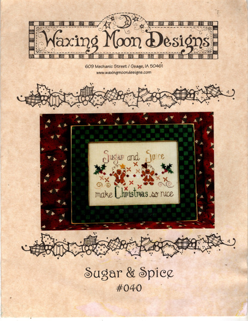 Waxing Moon Designs Sugar and Spice Counted cross stitch leaflet.