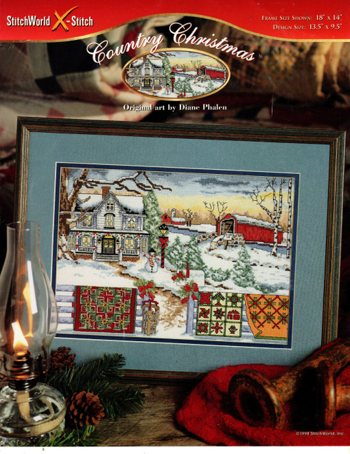 StitchWorld Country Christmas counted cross stitch leaflet. Diane Phalen.