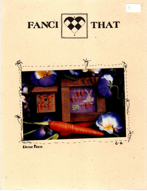 Fanci That Carrot Patch counted Cross Stitch Pattern leaflet.