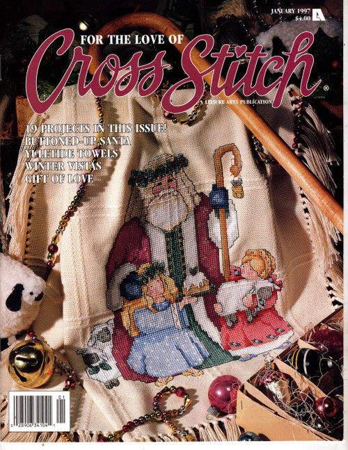 For the Love of Cross Stitch Magazine January 1997 cross stitch magazine.