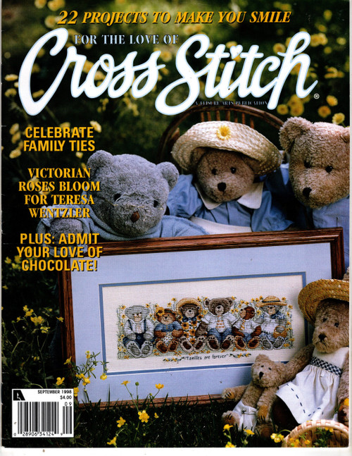 For the Love of Cross Stitch Magazine September 1998 cross stitch magazine.