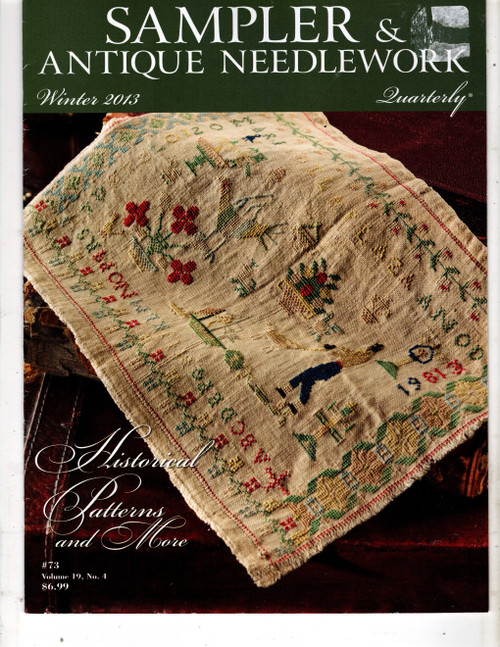 Sampler and Antique Needlework Quarterly Magazine Winter 2013  Volume 19 Number 4 cross stitch magazine