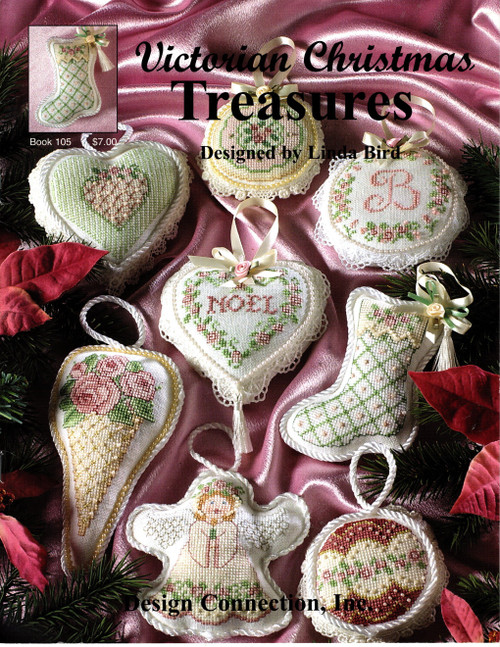 Design Connection Victorian Christmas Treasures counted Cross Stitch Pattern booklet. Linda Bird.