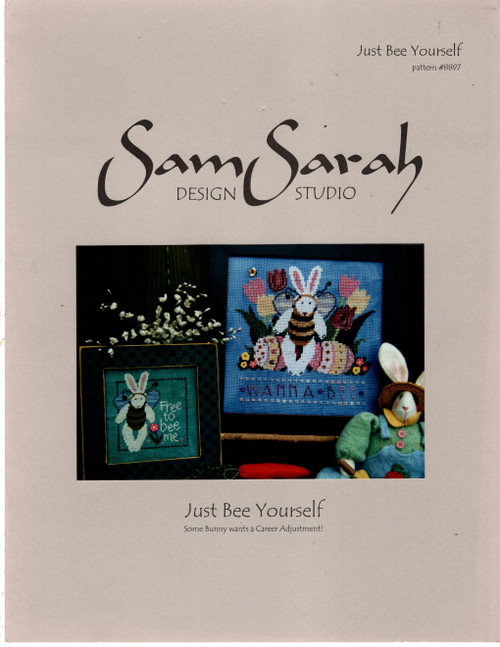 Sam Sarah Design Studio Just Be Yourself Counted cross stitch pattern leaflet.