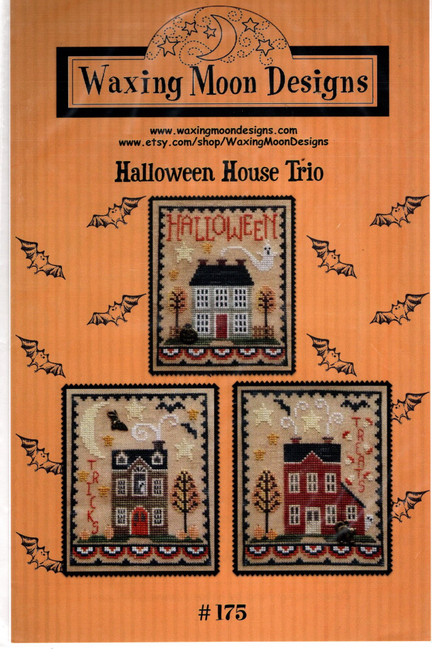 Waxing Moon Designs Halloween House Trio Counted cross stitch chartpack