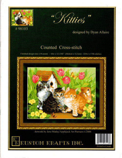 Kustom Krafts Kitties counted cross stitch booklet