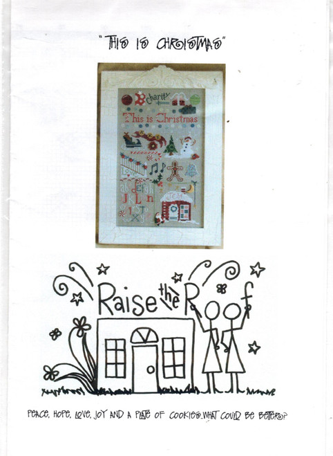 Raise the Roof This is Christmas counted cross stitch pattern chartpack