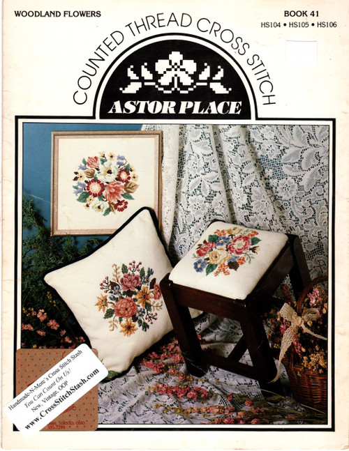 Astor Place Woodland Flowers Counted Cross Stitch Pattern leaflet