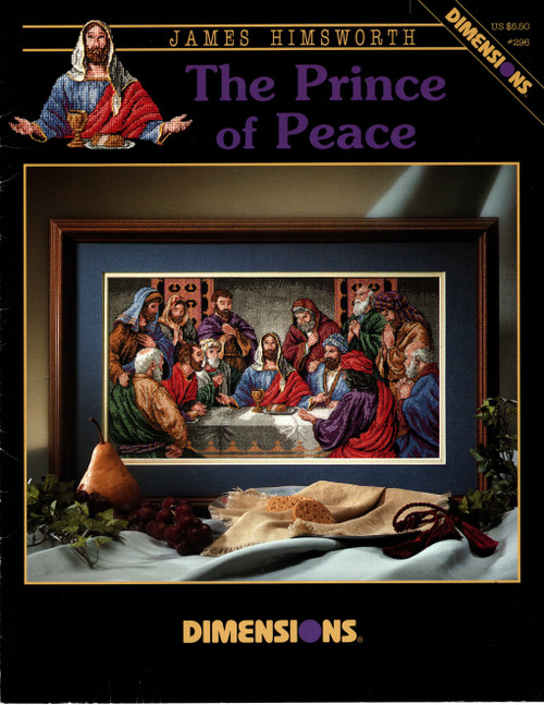 Dimensions The Prince of Peace counted cross stitch leaflet. James Himsworth