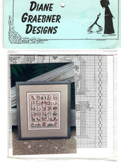 Diane Graebner Designs Amish Alphabet Counted cross stitch chart. Lynn's Prints