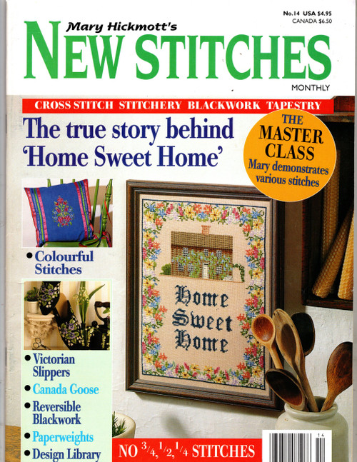 Mary Hickmott's New Stitches Cross Stitch Pattern magazine No. 14