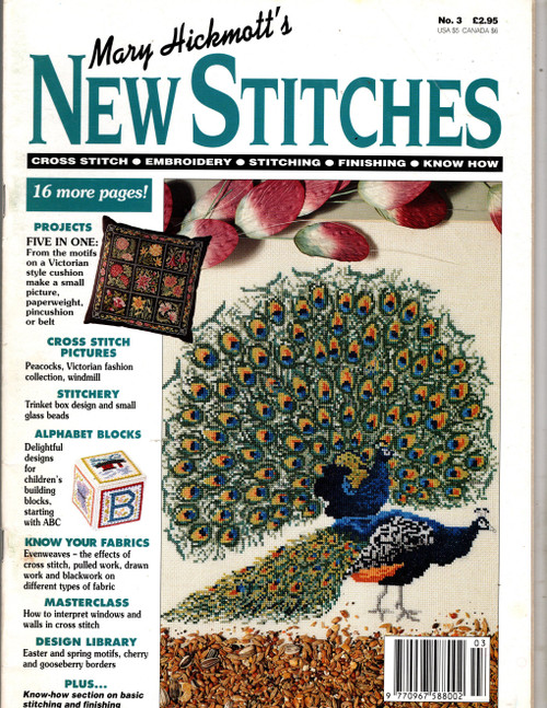 Mary Hickmott's New Stitches Cross Stitch Pattern magazine No. 03.