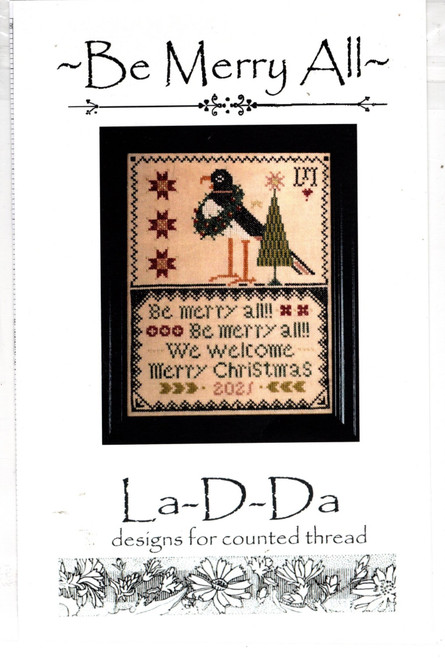 La-D-Da Be Merry All counted Cross Stitch Pattern chartpack. Lori Markovic.