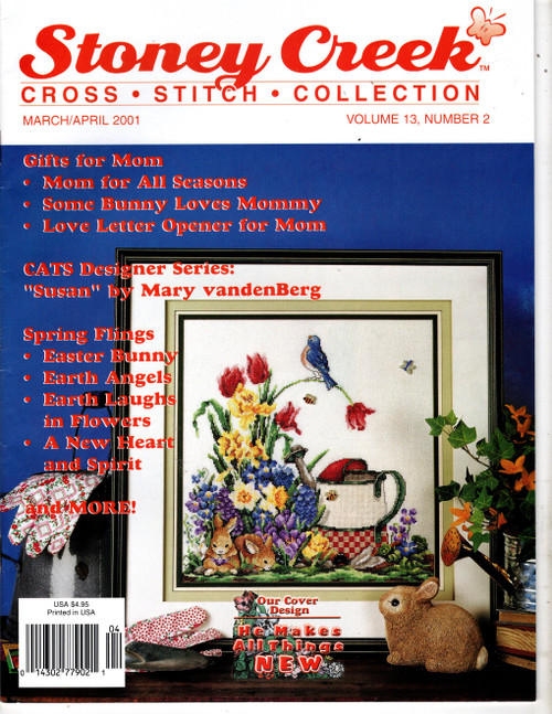 Stoney Creek Magazine March/April 2001 Counted cross stitch magazine. Volume 13, Number 2