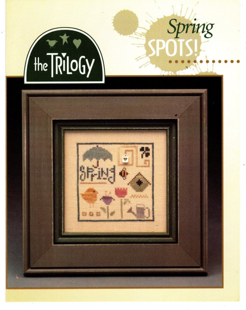 The Trilogy Spring Spots counted cross stitch pattern chart. Ruth Sparrow, Cecilia Turner, Marsha Worley and Elizabeth Newlin