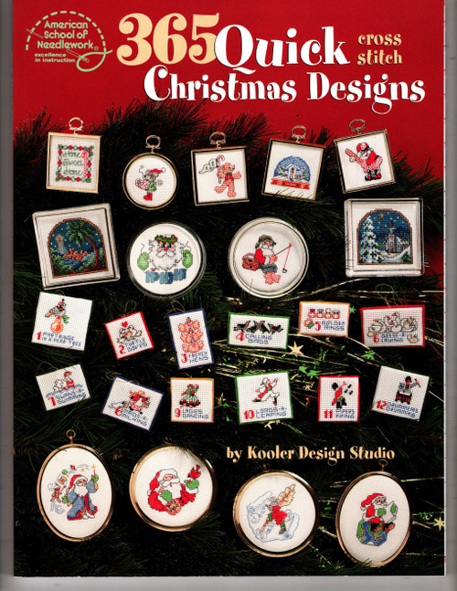 American School of Needlework 365 Quick Cross Stitch Christmas Designs Counted Cross Stitch Pattern book. Kooler Design Studio