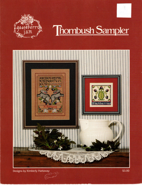 Gooseberry Jam Thornbush Sampler counted cross stitch leaflet.  Kimberley Hattaway