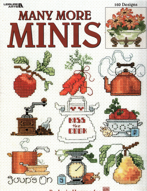 Leisure Arts Many More Minis Cross Stitch Pattern booklet. Jorja Hernandez, Kooler Design Studio