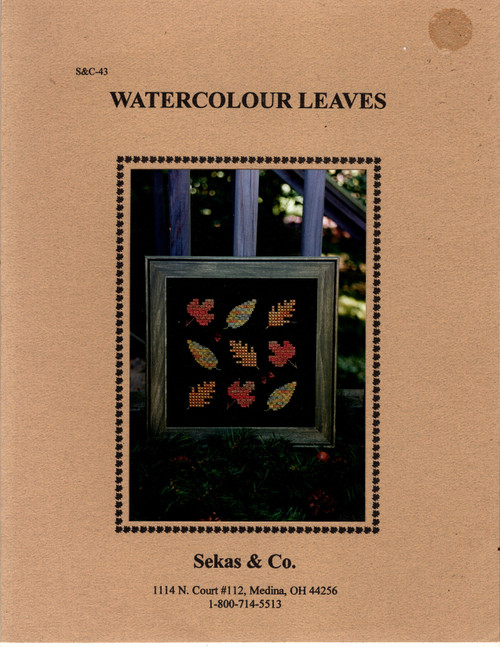 Sekas & Co Watercolour Leaves counted Cross Stitch Pattern leaflet Sekas & Co Watercolour Leaves counted Cross Stitch Pattern leaflet