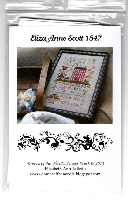 Dames of the Needle Eliza Anne Scott 1847 counted cross stitch chartpack. Finger Work. Elizabeth Ann Talledo