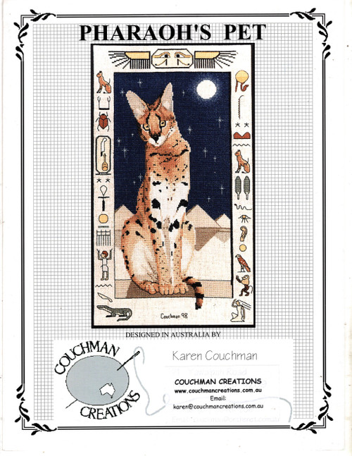 Couchman Creations Pharaoh's Pet counted Cross Stitch Pattern leaflet. Karen Couchman