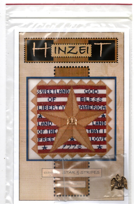 Hinzeit Charmed Stars and Stripes with charm Counted cross stitch chartpack