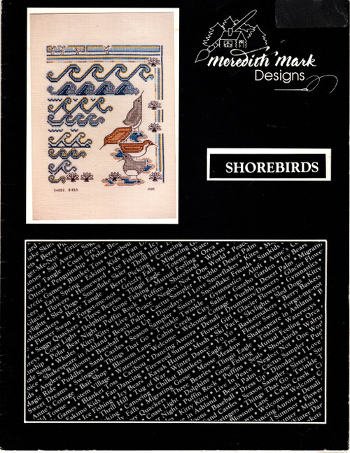 Meredith Mark Shorebirds Counted Cross Stitch Pattern leaflet