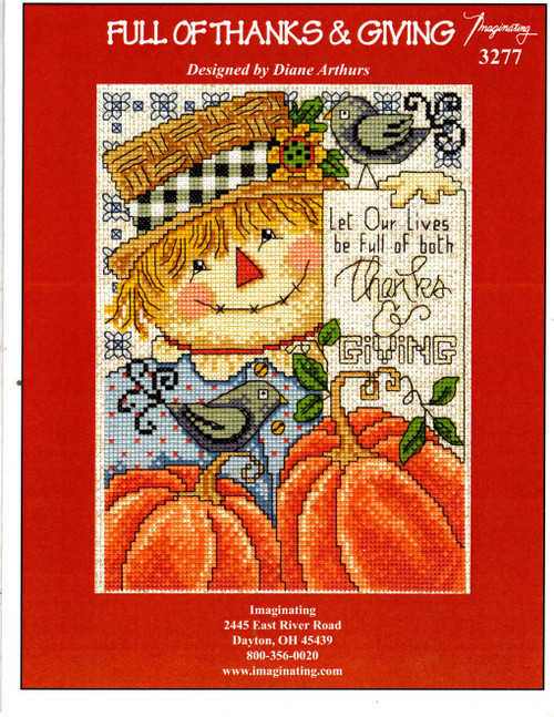 Imaginating Full of Thanks and Giving counted cross stitch leaflet. Diane Arthurs