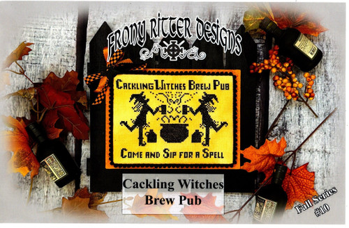 Frony Ritter Designs Cackling Witches Brew Pub counted cross stitch chart