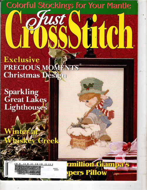 Just Cross Stitch Magazine December 2003 cross stitch magazine. Precious Moments Just in the Nick of Time