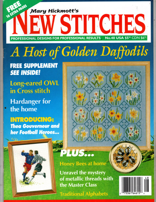 Mary Hickmott's New Stitches Cross Stitch Pattern magazine No. 48. 100 pages