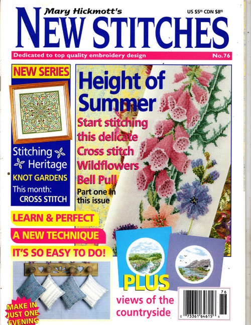Mary Hickmott's New Stitches Cross Stitch Pattern magazine No. 76