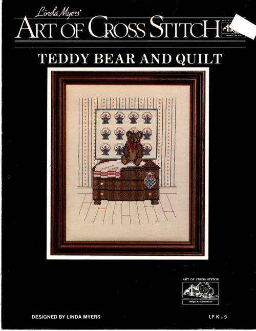 Art of Cross Stitch Teddy Bear and Quilt counted cross stitch leaflet. Linda Myers