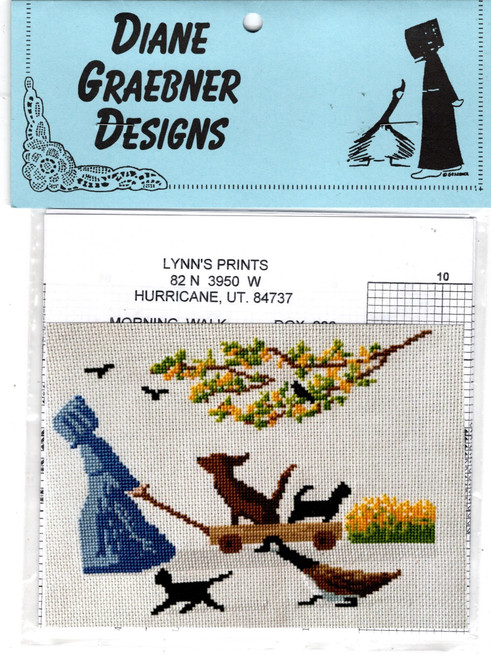 Diane Graebner Designs Morning Walk Counted cross stitch chart. Lynn's Prints
