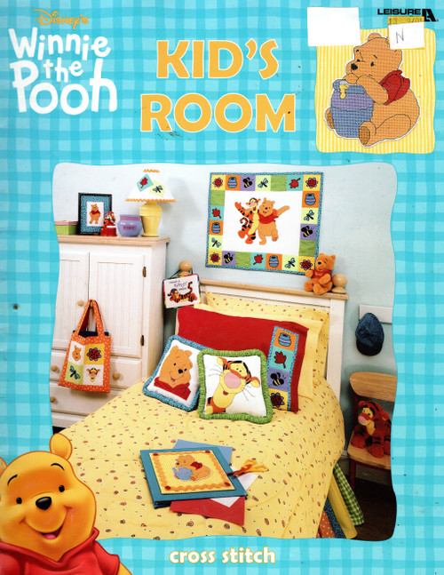 Leisure Arts Disney's Winnie the Pooh Kid's Room Counted Cross Stitch Pattern booklet. 13 designs. Pooh, Tigger